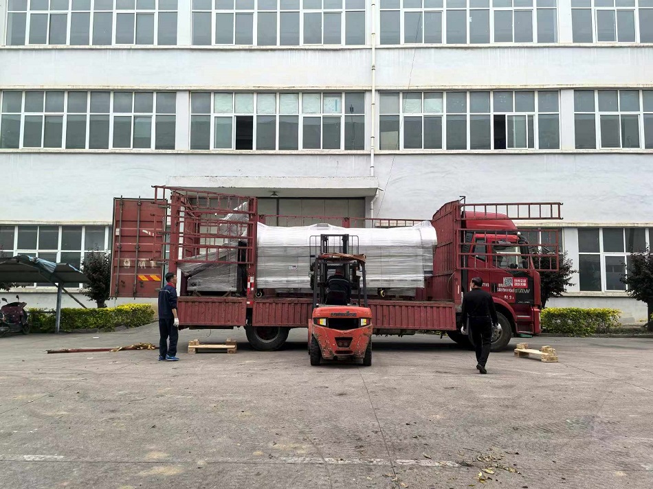 许昌智工4米电磁流水线炒货机装车发货安徽